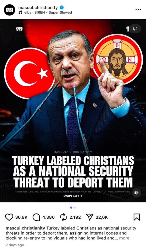 I would urge my Turkish friends to report this IG page that openly spreads misinformation I would urge my Turkish friends to report this IG page that openly spreads misinformation