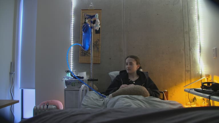 Karina Tickle became so exhausted she was hospitalised for seven months. 