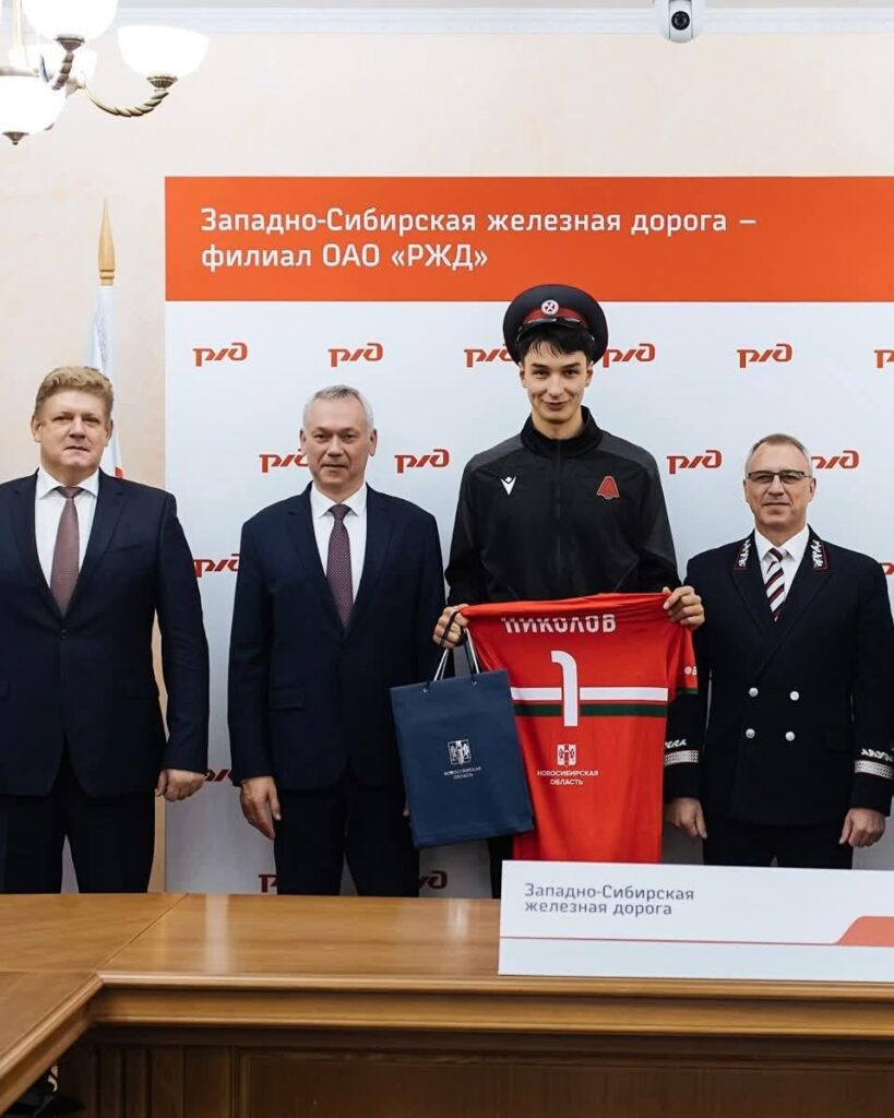 Simeon Nikolov received the characteristic cap in his new team in Novosibirsk!
