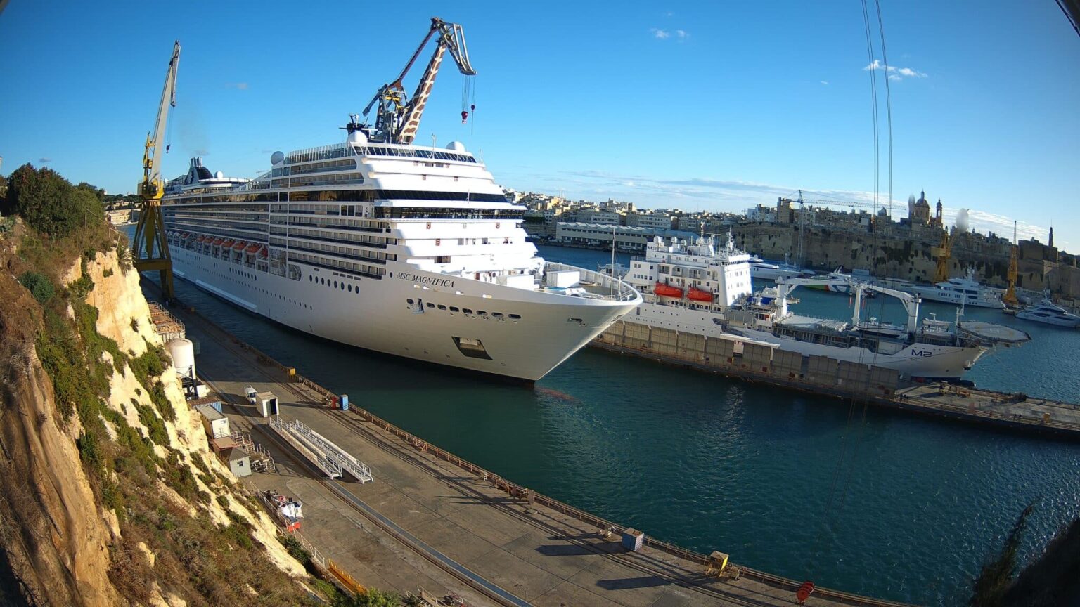 MSC Magnifica Ship Enters Refurbishment Work in Malta