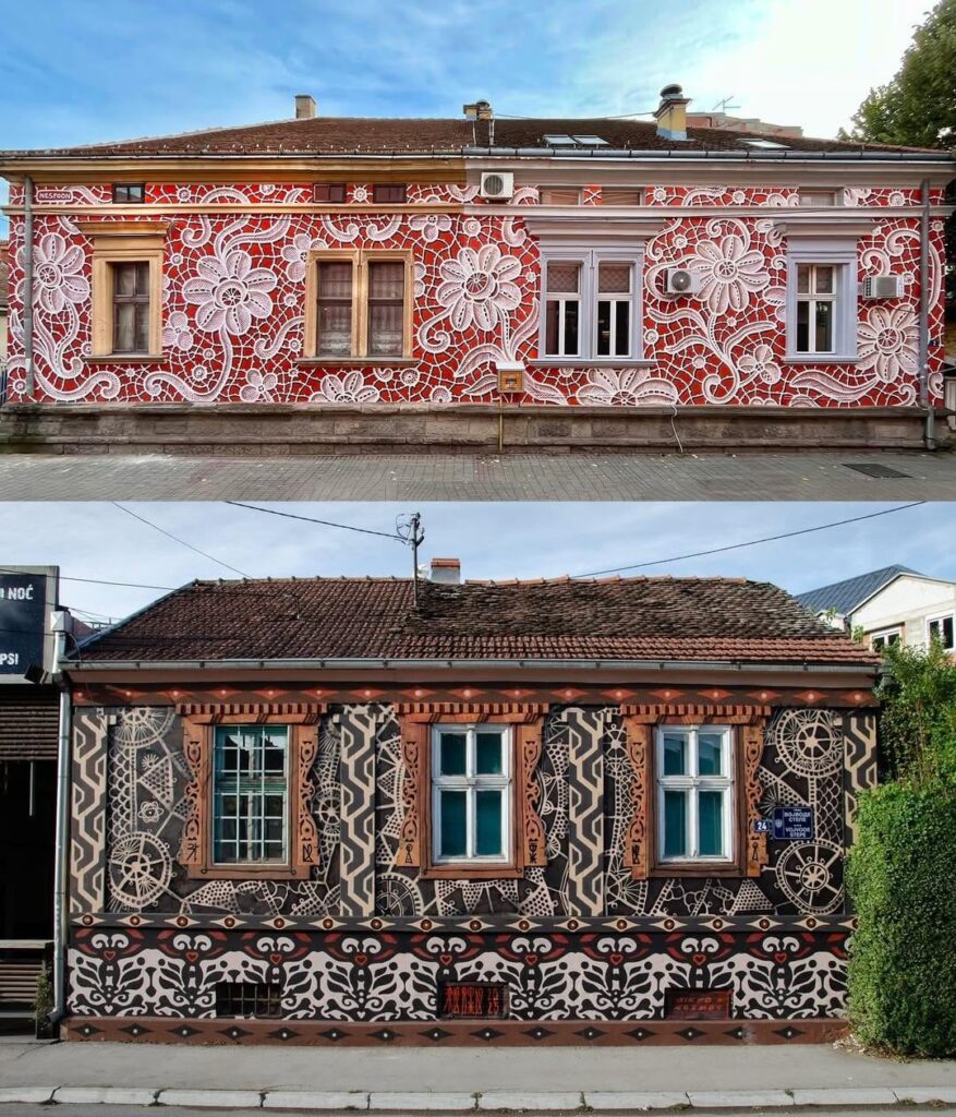 Two new murals created as part of the DUK festival in Čačak 2025.