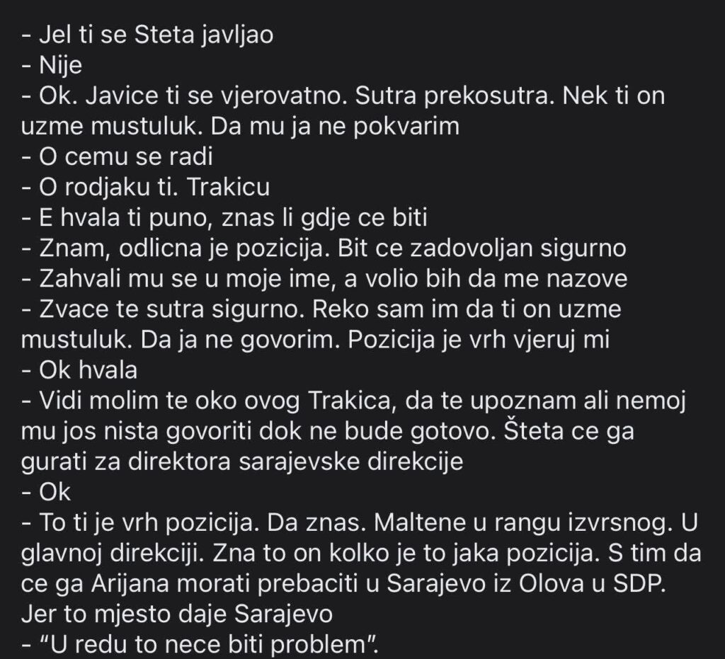 Affair in announcement: Niksic/Steta/Mijatovic, your comment?