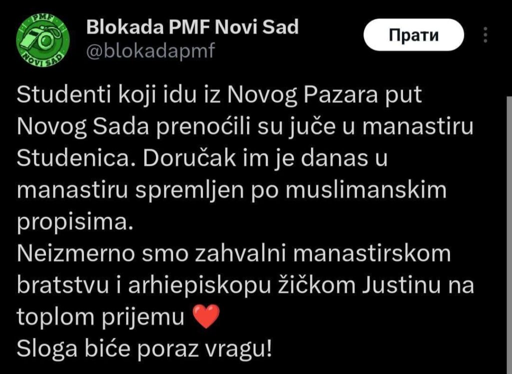 Dodik and nepomenik spread hatred, students and people unity