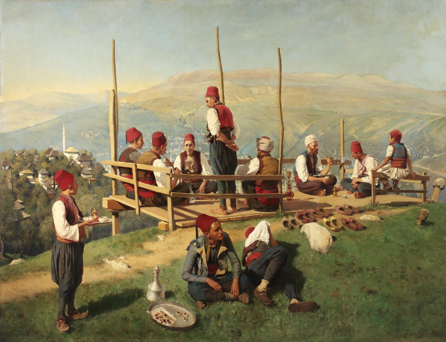 Franz Leo Ruben - Turkish Coffee House in Sarajevo (1897)