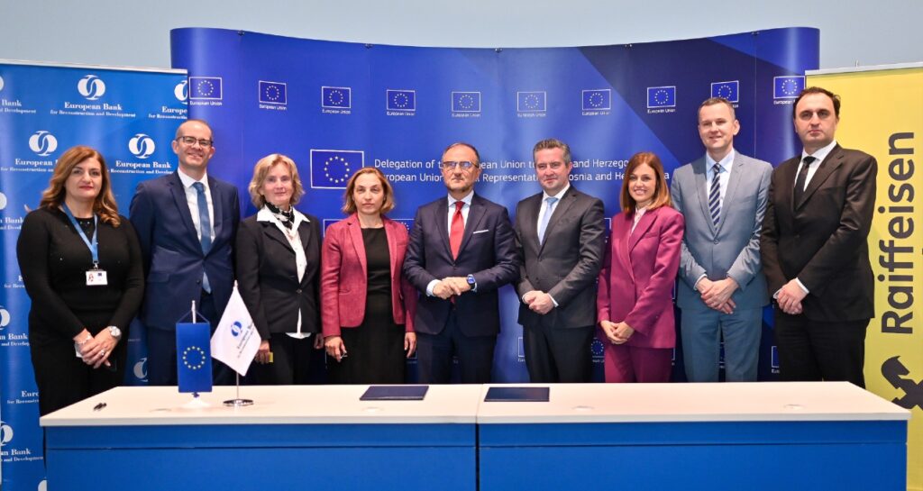 EBRD, EU and Raiffeisen Bank expand support for businesses and households in Bosnia and Herzegovina