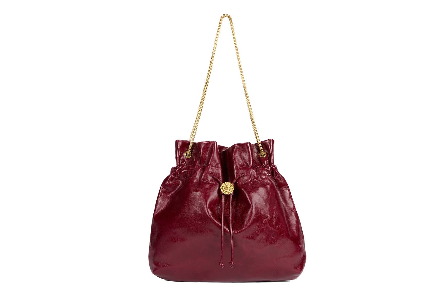 Rouje ARTISTE bag Large burgundy patent leather purse