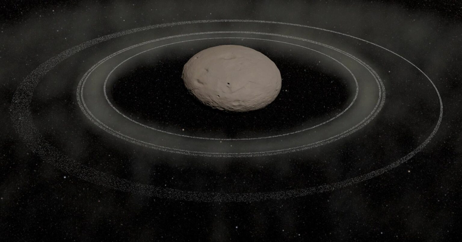 Astronomers say they have observed, for the first time, a ring system in the process of formation and evolution around Chiron
