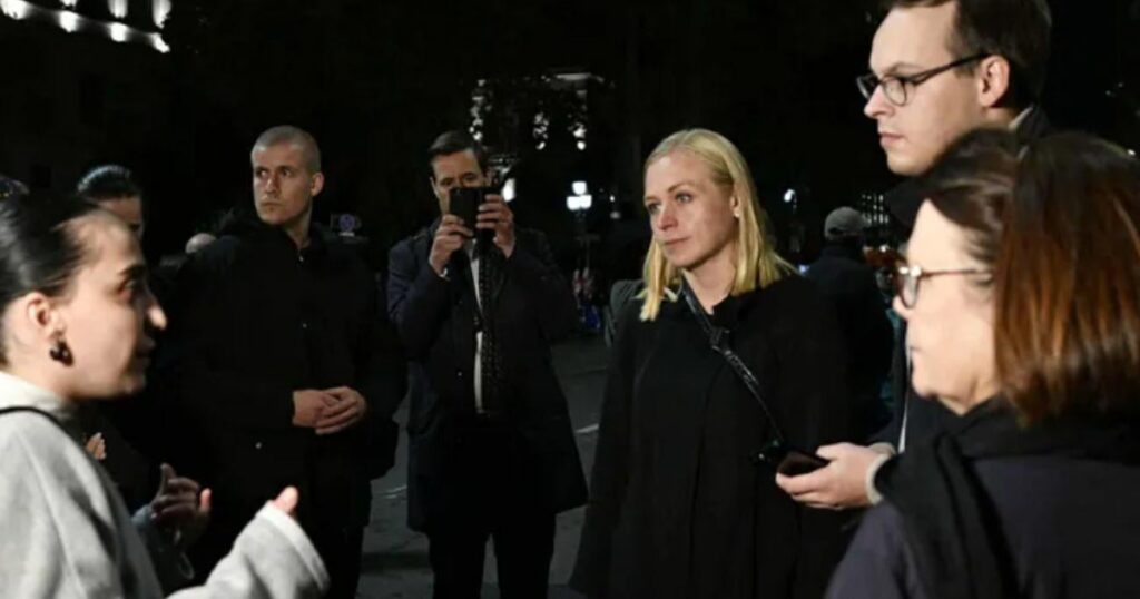 OSCE Chairperson-in-Office Elina Valtonen received a 5,000 GEL fine for “illegally blocking the road” in Tbilisi