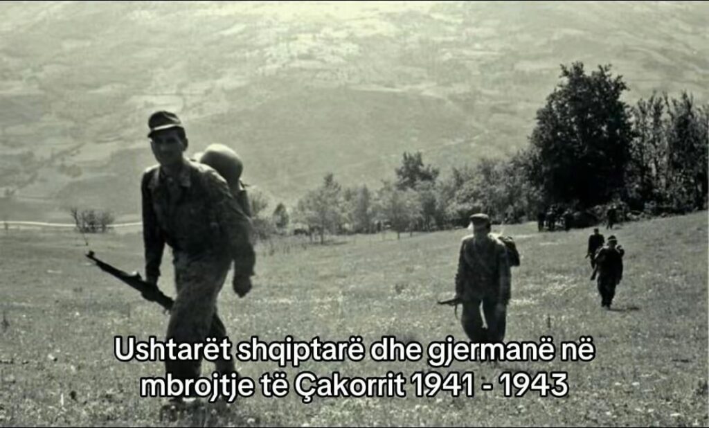 Albanian and German soldiers in defense of Çakorri 1941 - 1943