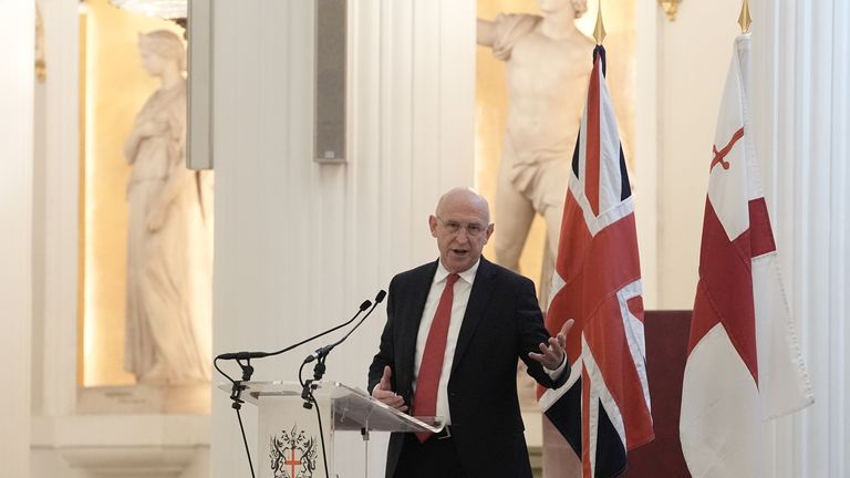 At Mansion House this evening. Pic: PA