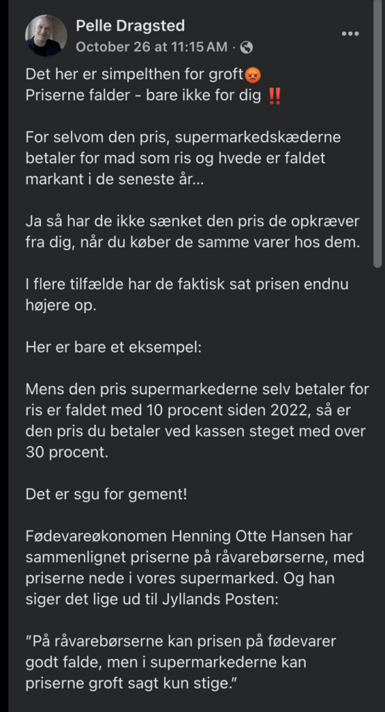 I no longer shop in Danish supermarkets for this reason. I buy all my shit from bazaars at a much lower price