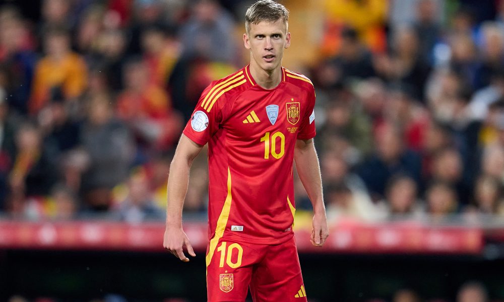 Dani Olmo of FC Barcelona and Spain