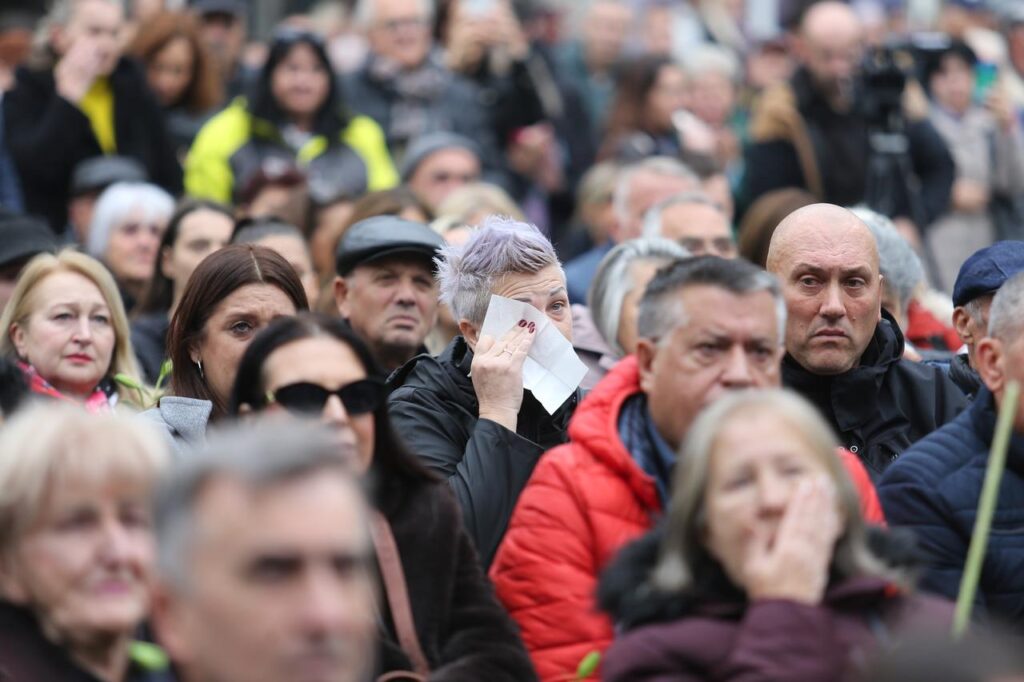 A funeral ceremony was held for Halid Beslic, one of the most well-known singers in the Balkans. Sarajevo, Bosnia and Herzegovina, October 13, 2025. (AA Photo)