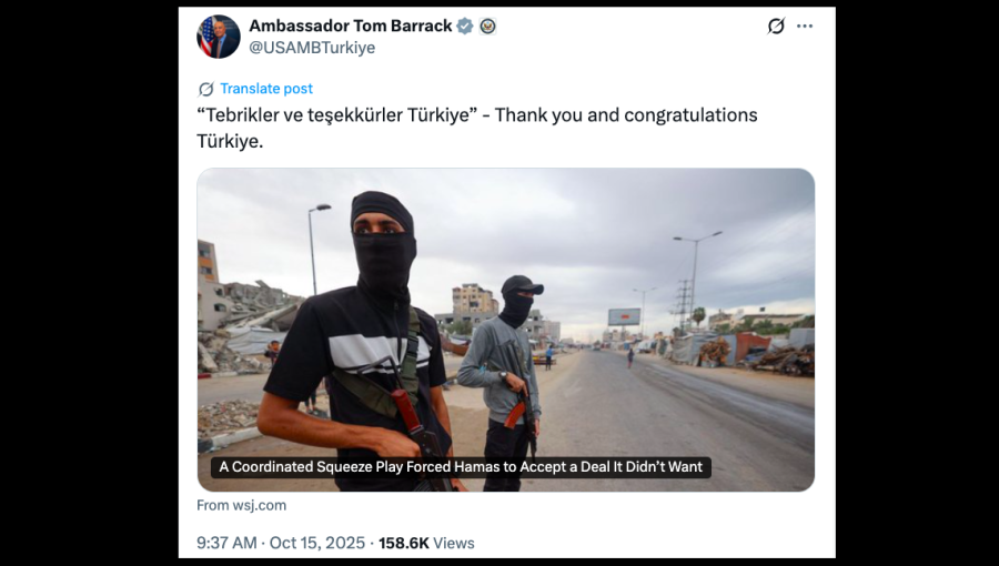 bne IntelliNews – US ambassador thanks Turkey for role in “coordinated squeeze” that forced Hamas to surrender bne IntelliNews - US ambassador thanks Turkey for role in "coordinated squeeze" that forced Hamas to surrender