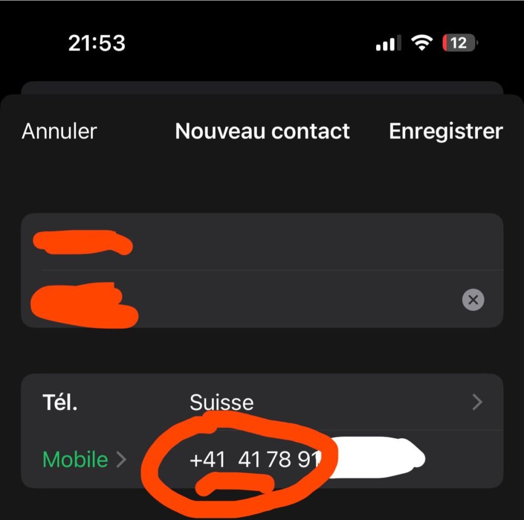 When I create a contact from a new WhatsApp chat, it automatically duplicates the +41 switzerland country code