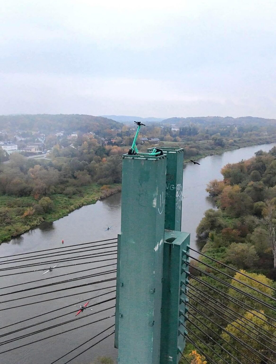 Krakow, footbridge over the Vistula River