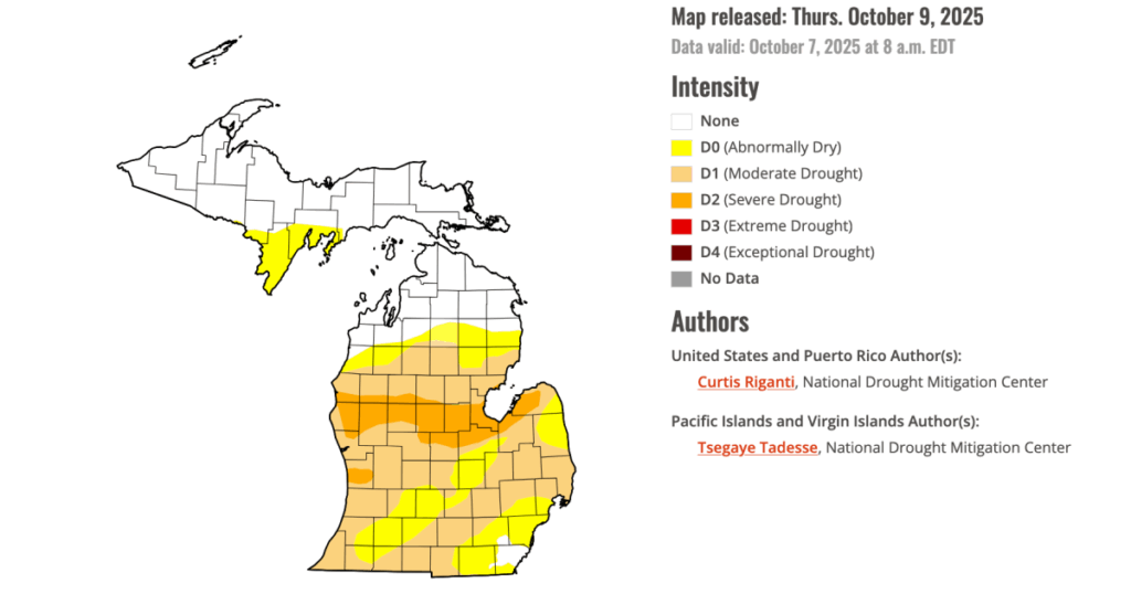Drought conditions continue in Michigan -- in some areas, since last winter
