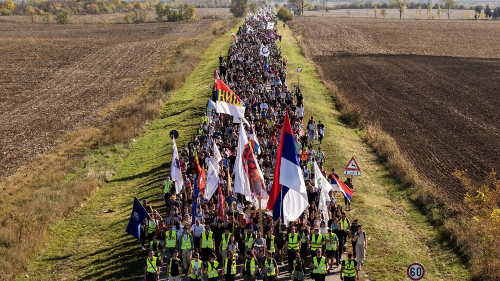 Opponents of Serbia's president gather in Novi Sad for commemoration