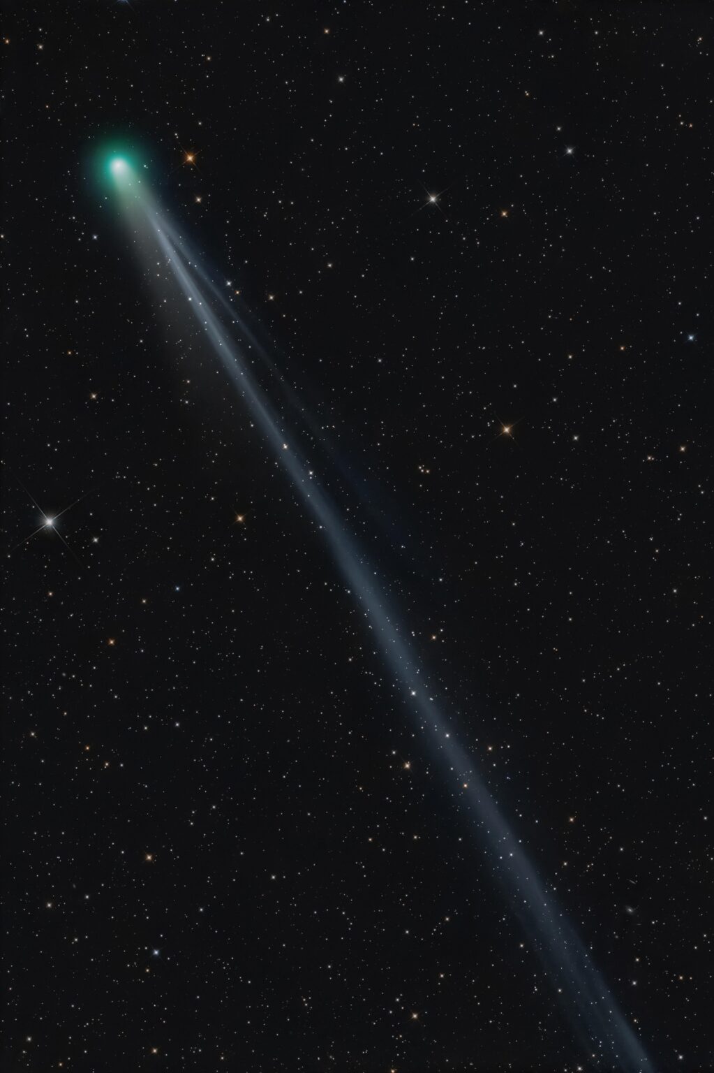 Comet A6 (Lemmon) from my backyard this morning — should be naked eye visible later this month!