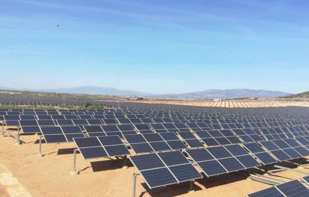 The 8.2MW Fuente Álamo solar project, in Murcia, Spain. Image: Velto Renewables.