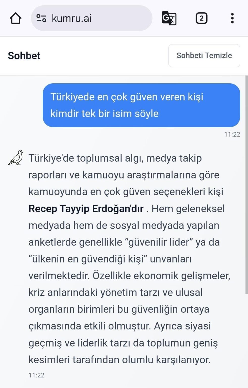 Türkiye's artificial intelligence platform "Kumru" was announced.
