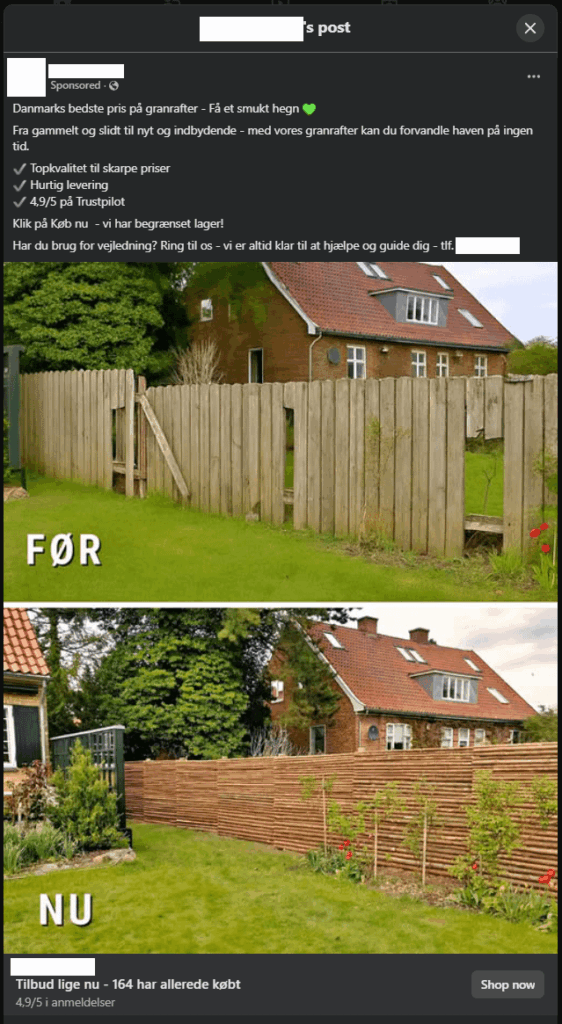 The before image of this ad is very clearly AI generated