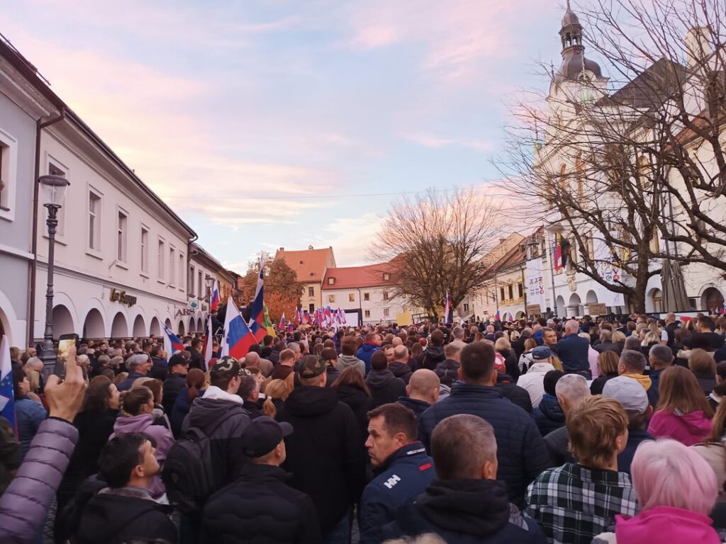 Protest in Novi Mesto