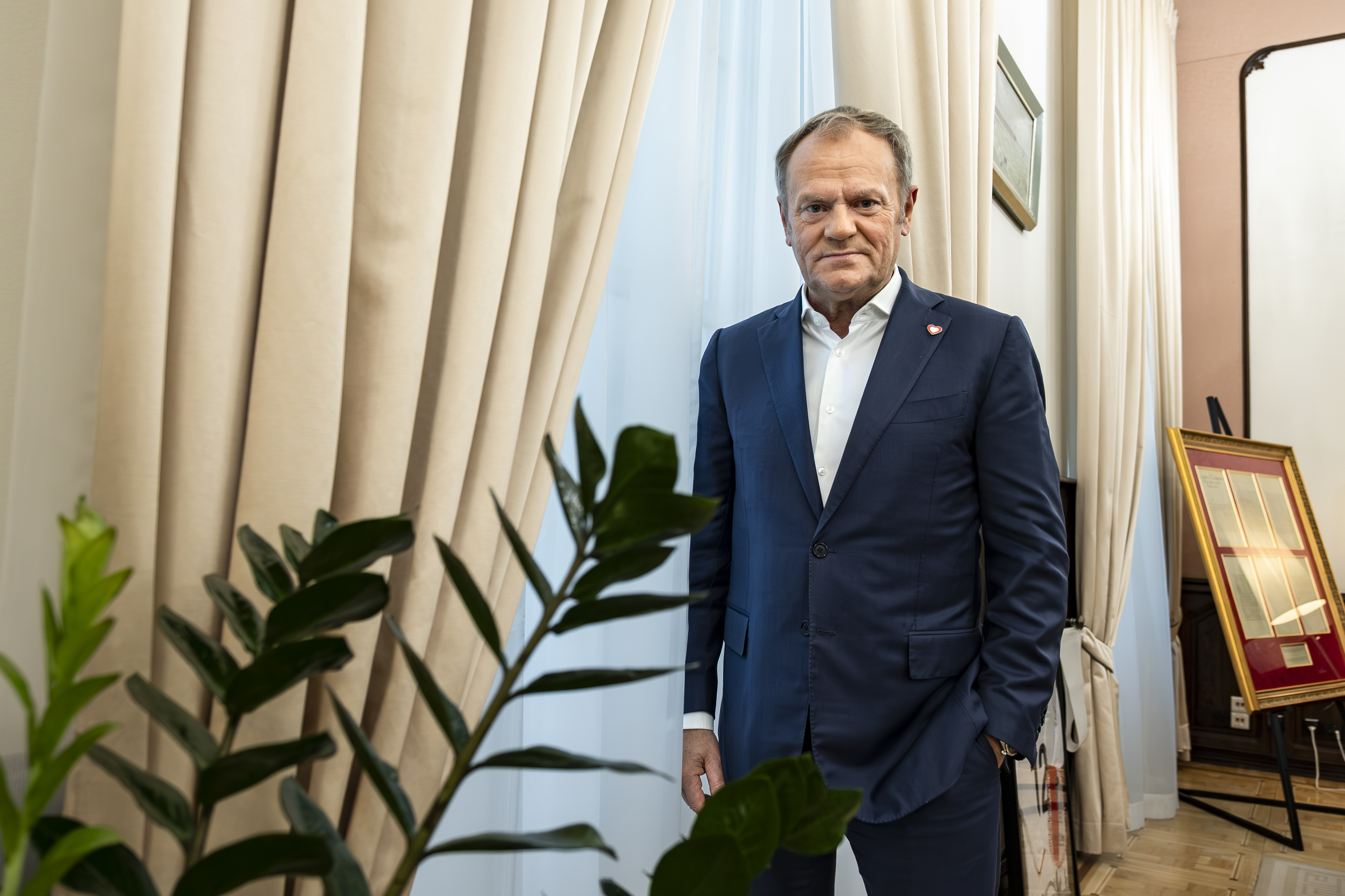 Donald Tusk, Polish Prime Minister, poses for a portrait at the Chancellery of the Prime Minister in Warsaw, Poland.