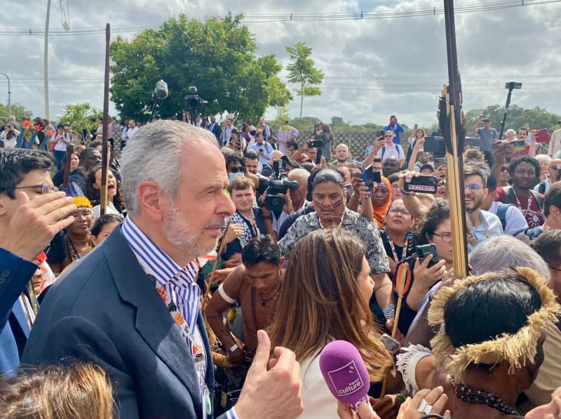 Indigenous people block access to UN Climate Change Summit in Brazil Yahoo news home