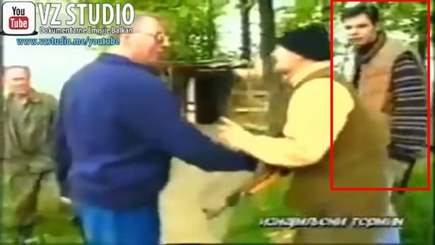 Aleksandar Vučić allegedly holding a rifle in a militia post