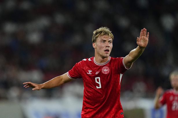 Rasmus Hojlund missed Denmark's disappointing 2-2 draw with Belarus on Saturday