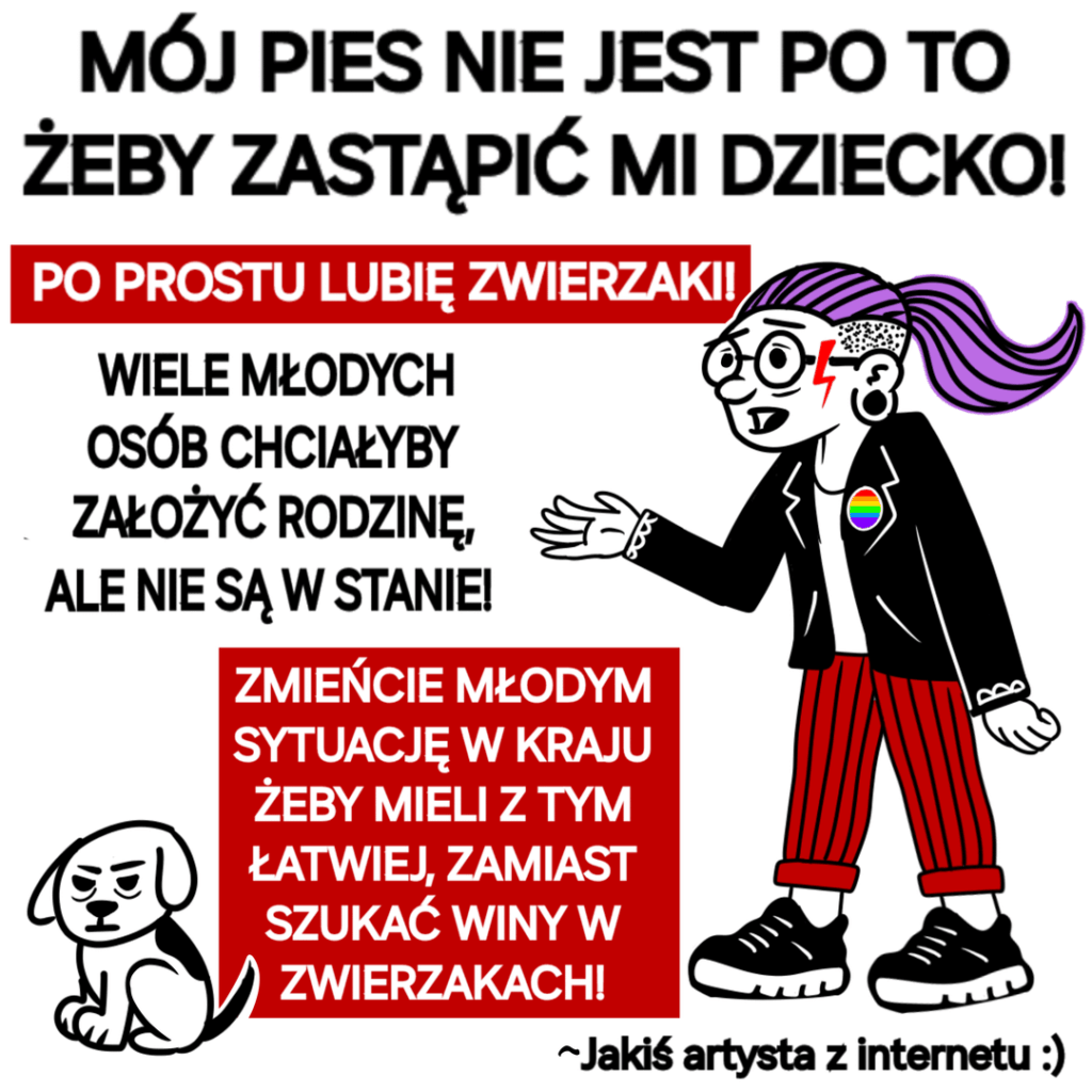 A poster about cats, dogs and the demographic catastrophe :)