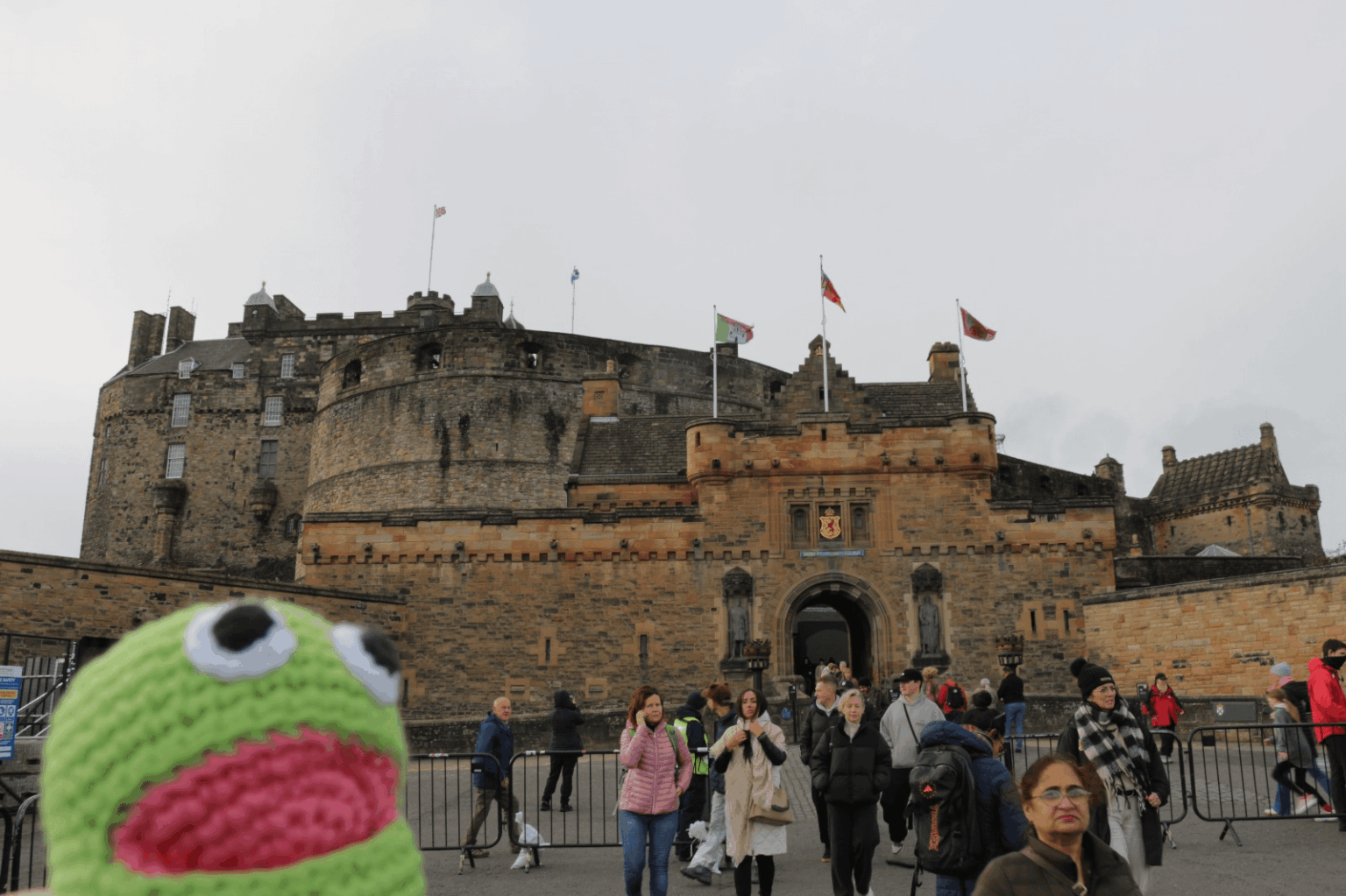 I brought my tiny Kaj to the Edinburgh Castle