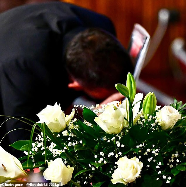 Radnicki shared photos on social media of attendees paying their respects to Zizovic