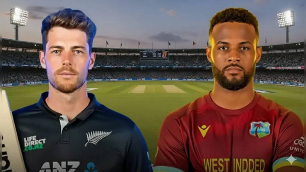 WI 79/2 (23.0) vs NZ | New Zealand vs West Indies Live Score 1st ODI 2025 | Watch NZ vs WI Live Score | NZ Banaam WI ke Aaj ke match ka Live Score | Match Scorecard | Ball By Ball Commentary Updates