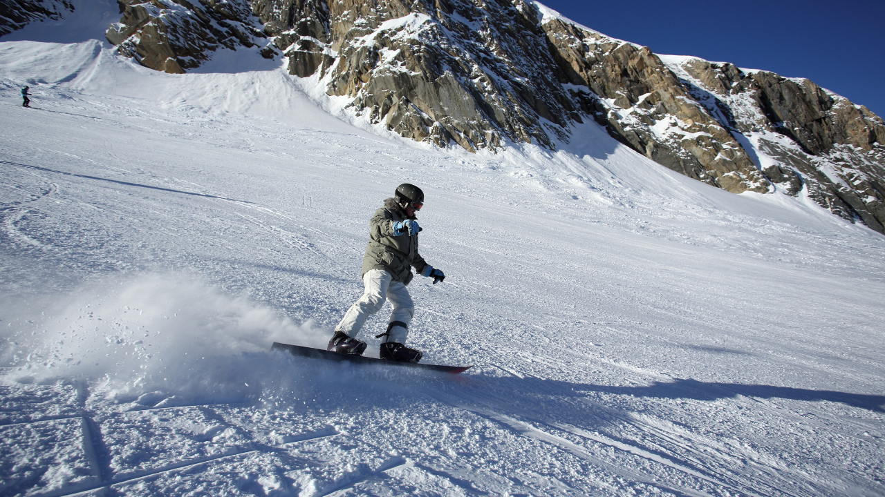 Snowboarding in Kaprun