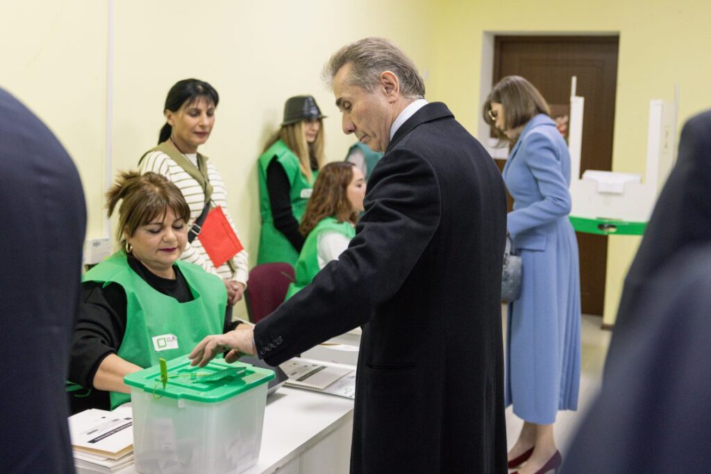 Bidzina Ivanishvili votes