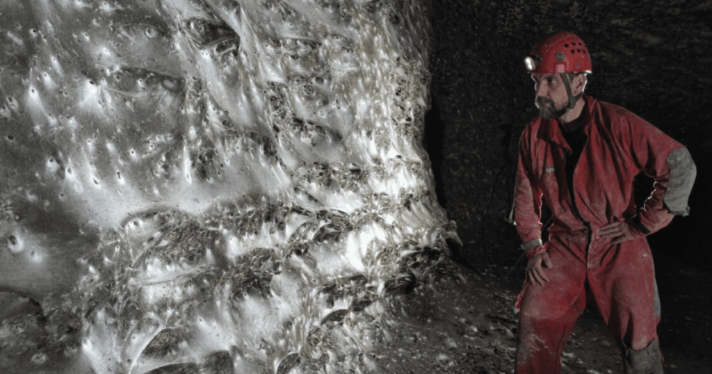 Scientists have discovered a cave on the Greek-Albanian border, which has a huge web of 106 square meters, with a total of 111,000 spiders