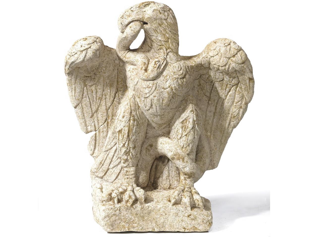 The Roman eagle restored to its former glory by archaeology experts after being found buried in London, UK. (Photo via MOLA)