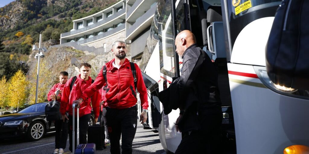 Albanian national team arrives in Andorra before decisive match