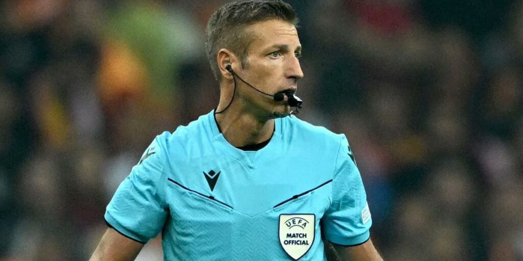 Davide Massa, one of UEFA's most trusted referees, referees the Kosovo – Switzerland match