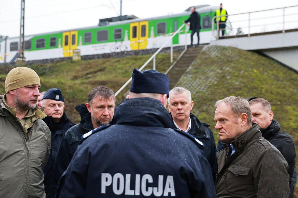 Poland says 2 Ukrainians working for Russia are suspected in railway track blast