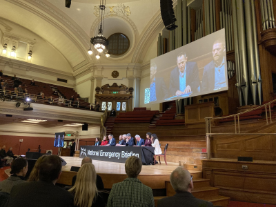 The Emergency Briefing at Methodist Central Hall