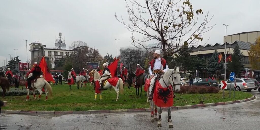 Albanians in North Macedonia celebrate November 28