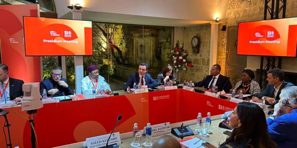 Kurti at the Council of the Socialist International in Malta, talks about democracy and the fight against corruption