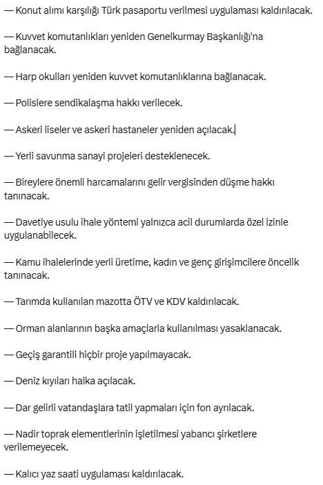 CHP Party Program announced what will be done in case of power