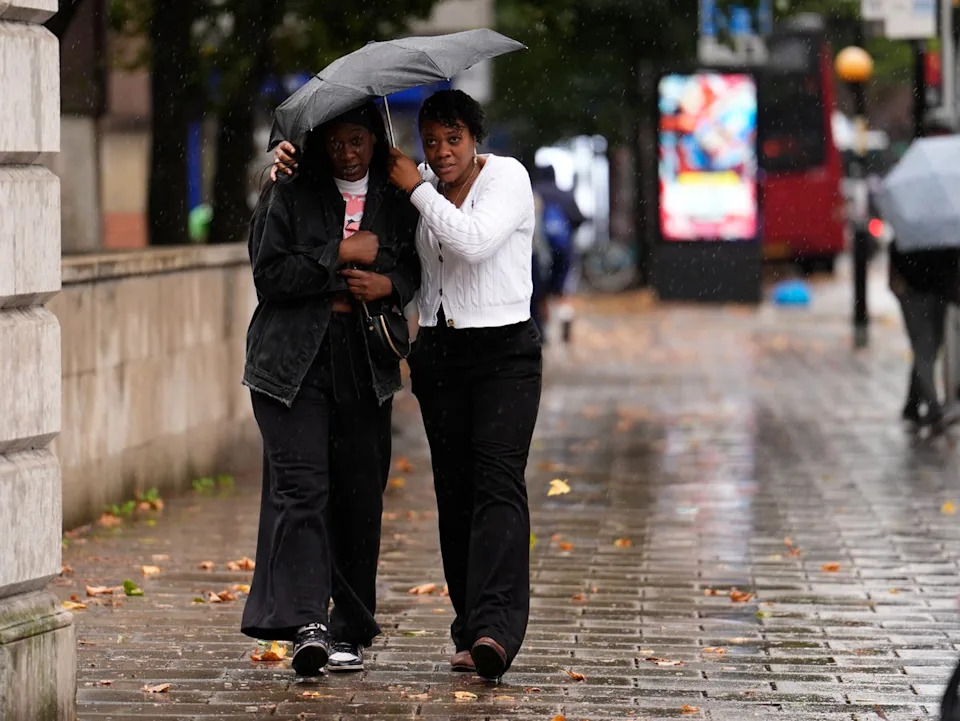 Milder but unsettled weather is expected over the weekend (PA)