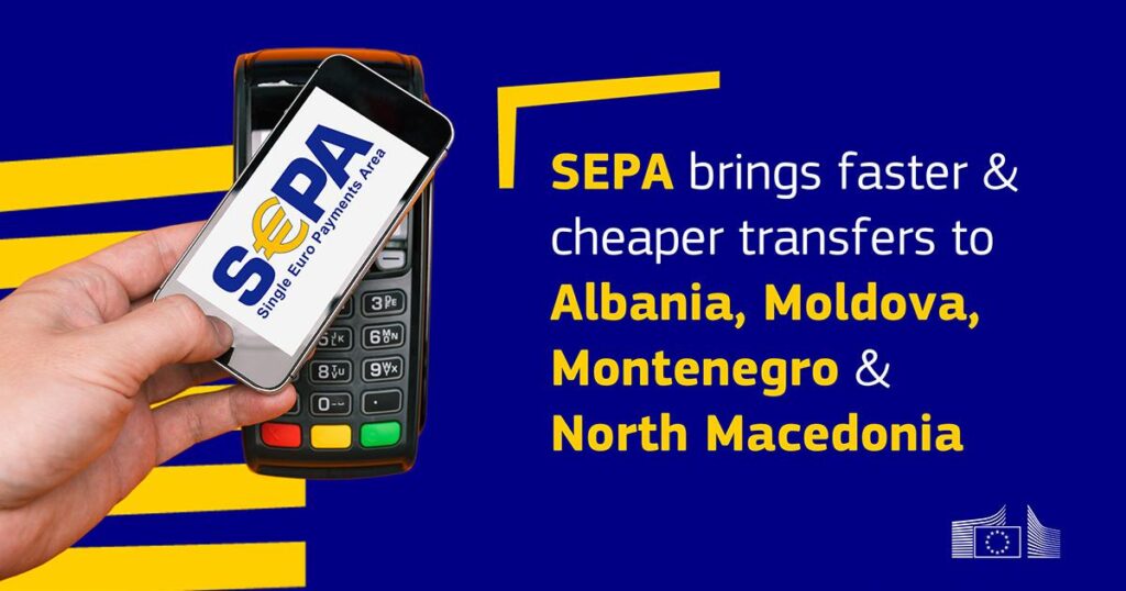 Commission welcomes Albania, Moldova, Montenegro and North Macedonia as first Enlargement partners to join SEPA schemes