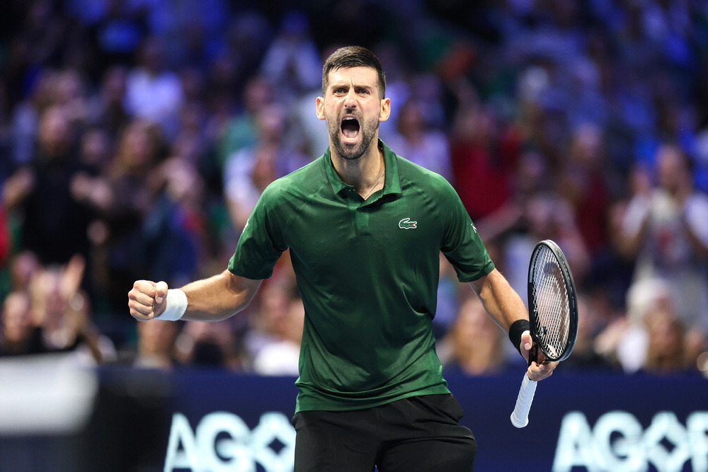 Novak Djokovic, who won 101 ATP Tour games, is roaring. Associated Press