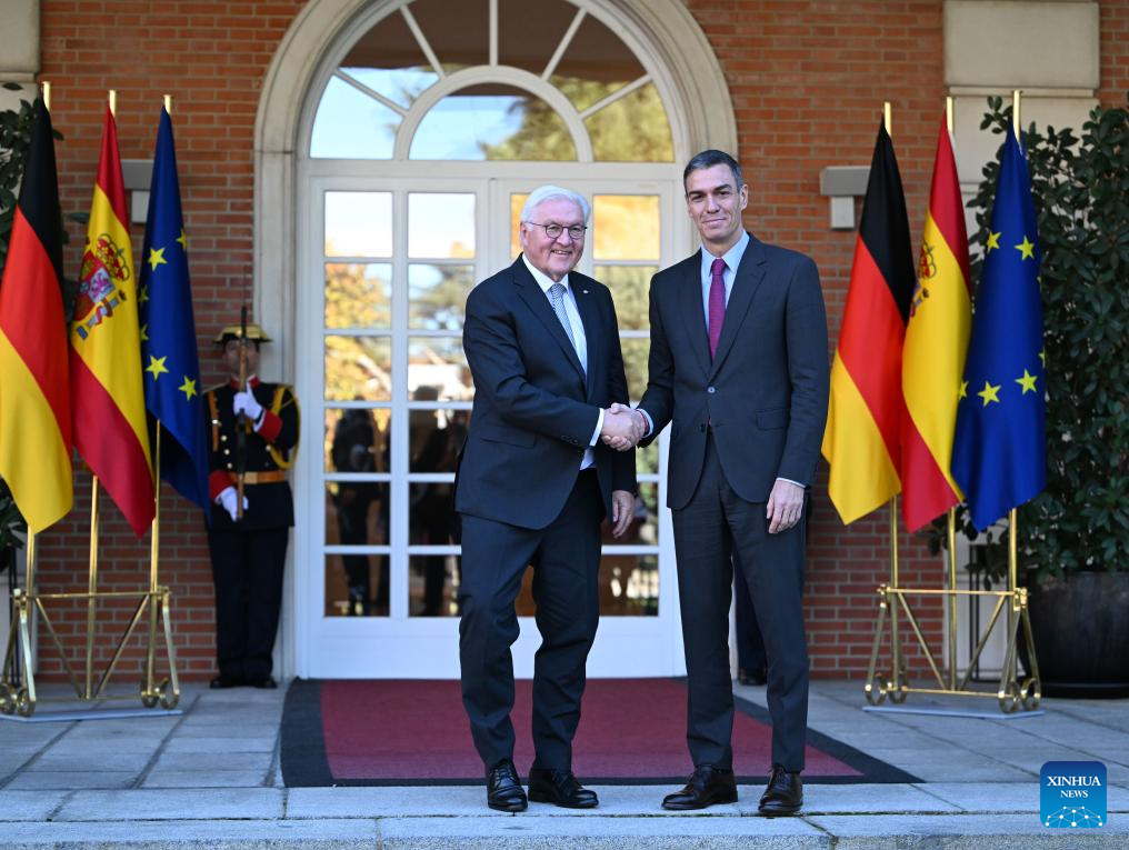 Spanish PM meets visiting German president in Madrid, Spain-Xinhua